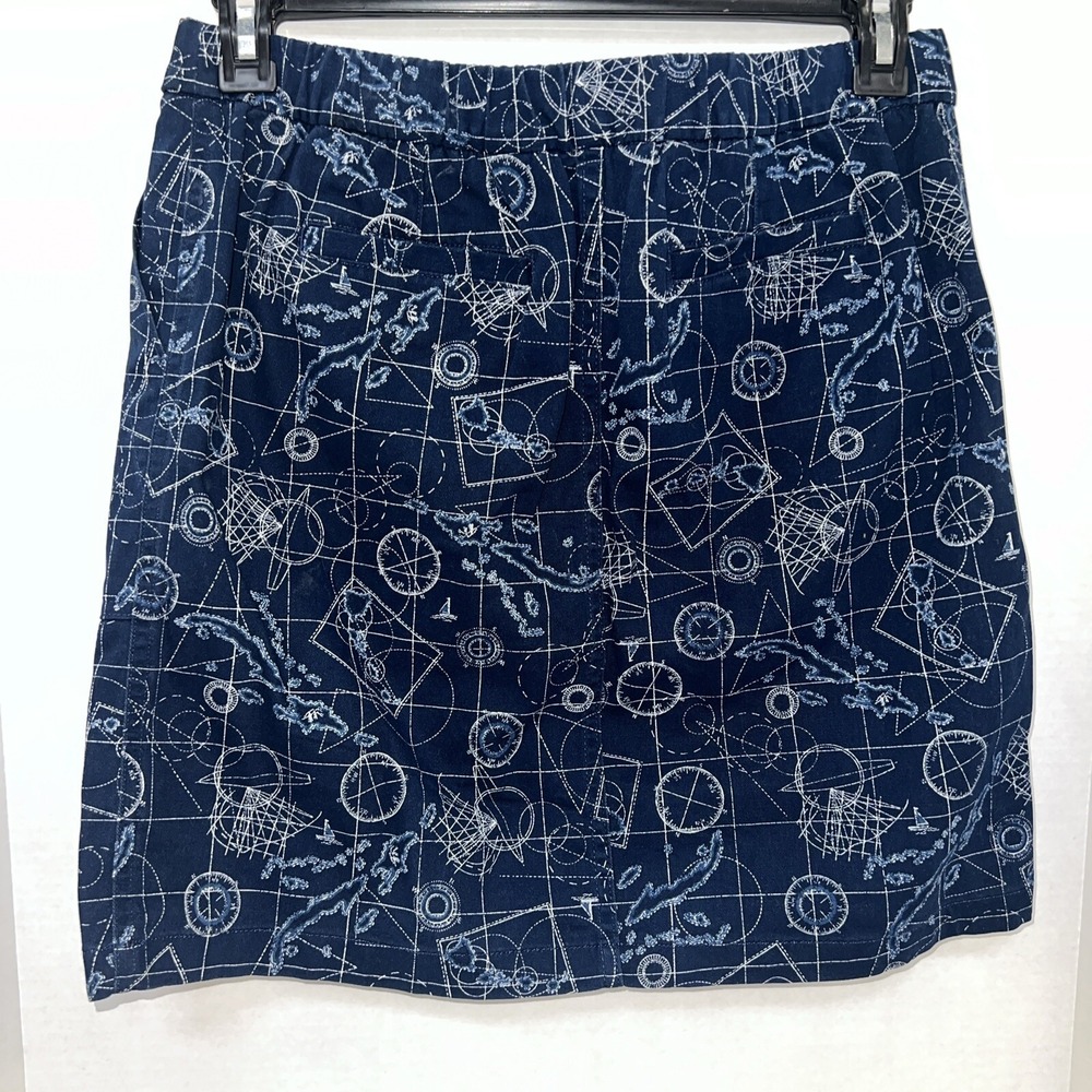 Lands End Scort Women's 8 Blue Nautical Mid Rise - Picture 2 of 4